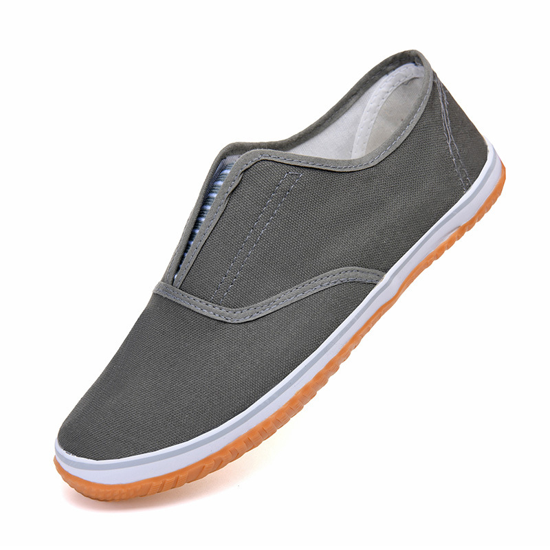 Muške deck tenisice za gradilište, platnene, s potplatom od teleće tetive, niski kroj, protuklizni mekani potplat, slip-on