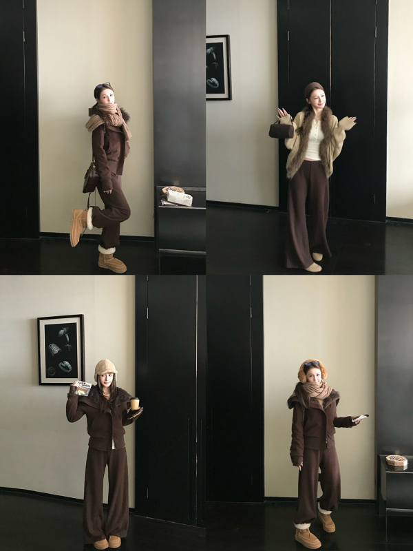 Žene bijele bootcut hlače za zimu, casual stil, visok pojas