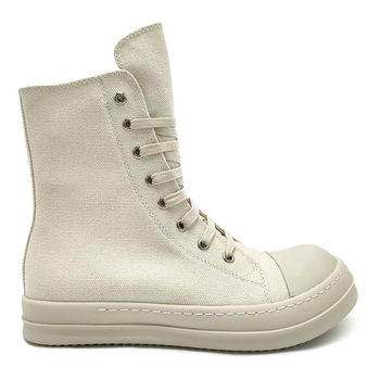 Platnene tenisice s debelim potplatom za povečanje visine, visokim gornjim dijelom, unisex, casual, bočni zatvarač i vezanje