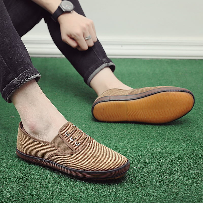 Muške platnene tenisice za proljeće i jesen, korejski stil, slip-on, prozračna mekana potplata