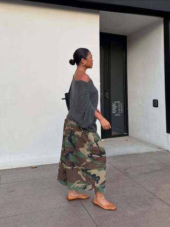 M80827 Ženske kamuflažne cargo hlače, slobodnog kroja, širokih nogavica, svakodnevni streetwear, zapadni stil
