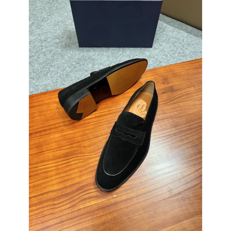 Muške kožne slip-on mokasine s sjajnim završetkom – klasičan britanski stil, casual poslovne cipele
