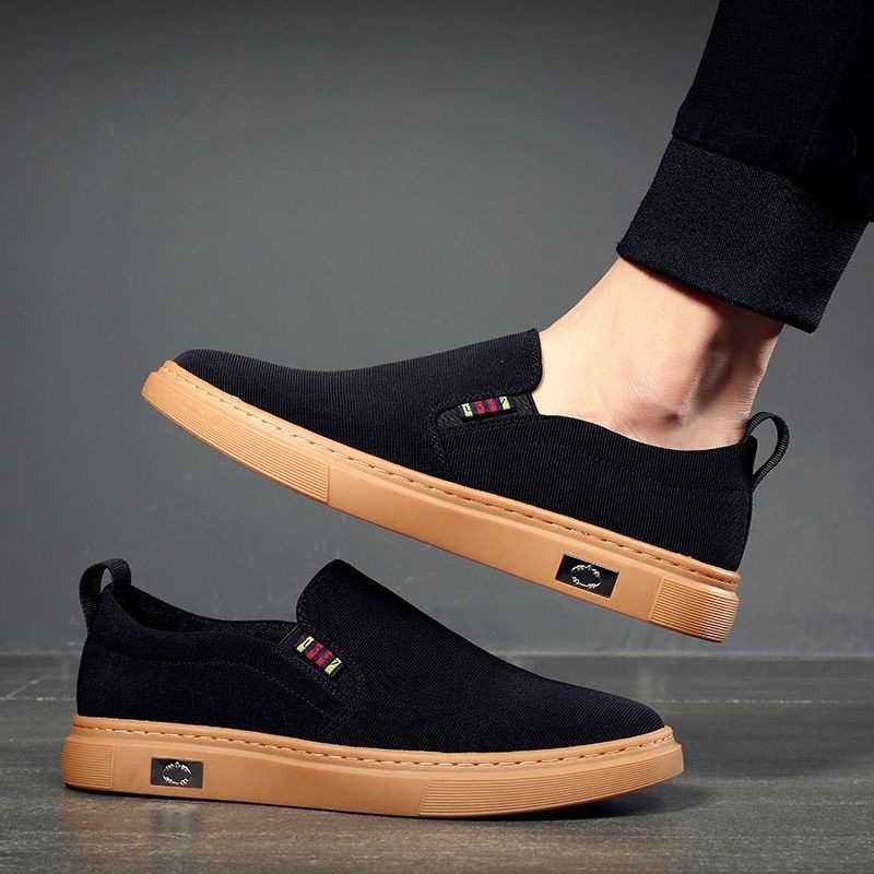 Muške tenisice od platna, bez vezivanja, slip-on, proljeće 2025, prozračne, casual, protuklizne, antibakterijske, bez mirisa