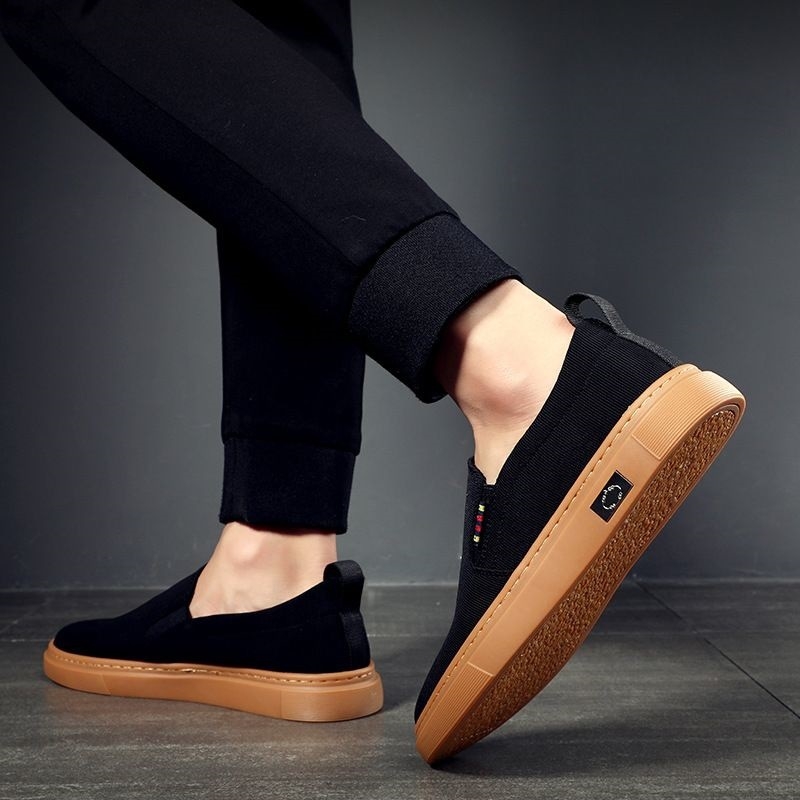 Muške tenisice od platna, bez vezivanja, slip-on, proljeće 2025, prozračne, casual, protuklizne, antibakterijske, bez mirisa