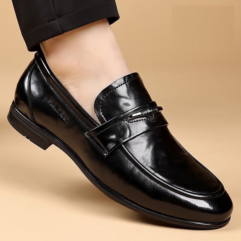Muške kožne loaferice slip-on, poslovno casual stil, proljeće 2025