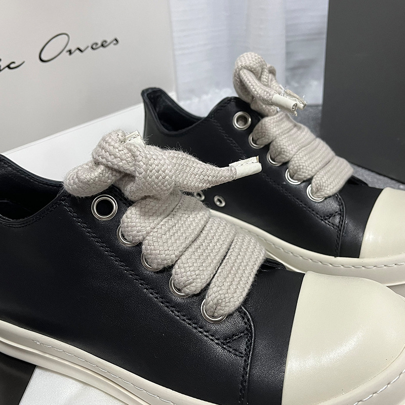 Unisex tenisice na platformi s niskim gornjim dijelom, svestran casual-sportski stil, debela potplata, pet rupa za vezanje, široke vezice, povećavaju visinu