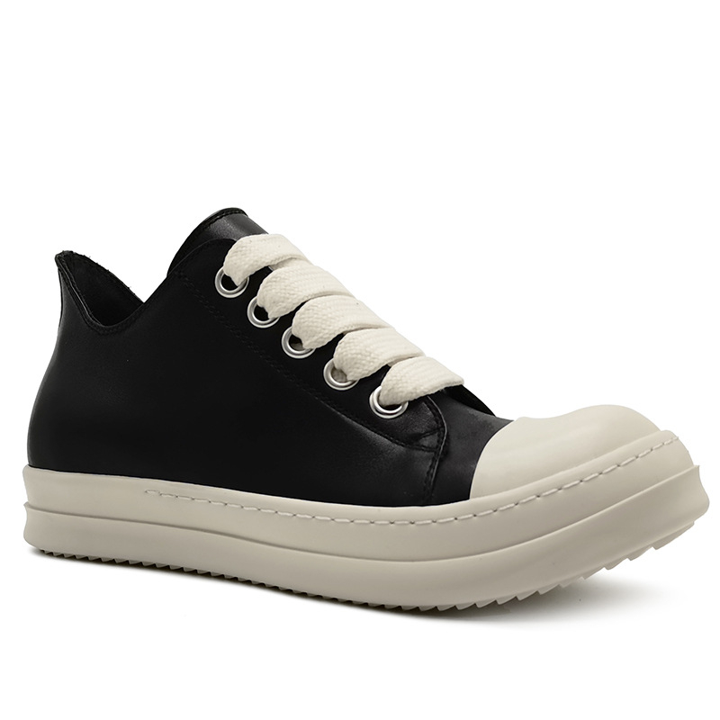 Unisex tenisice na platformi s niskim gornjim dijelom, svestran casual-sportski stil, debela potplata, pet rupa za vezanje, široke vezice, povećavaju visinu