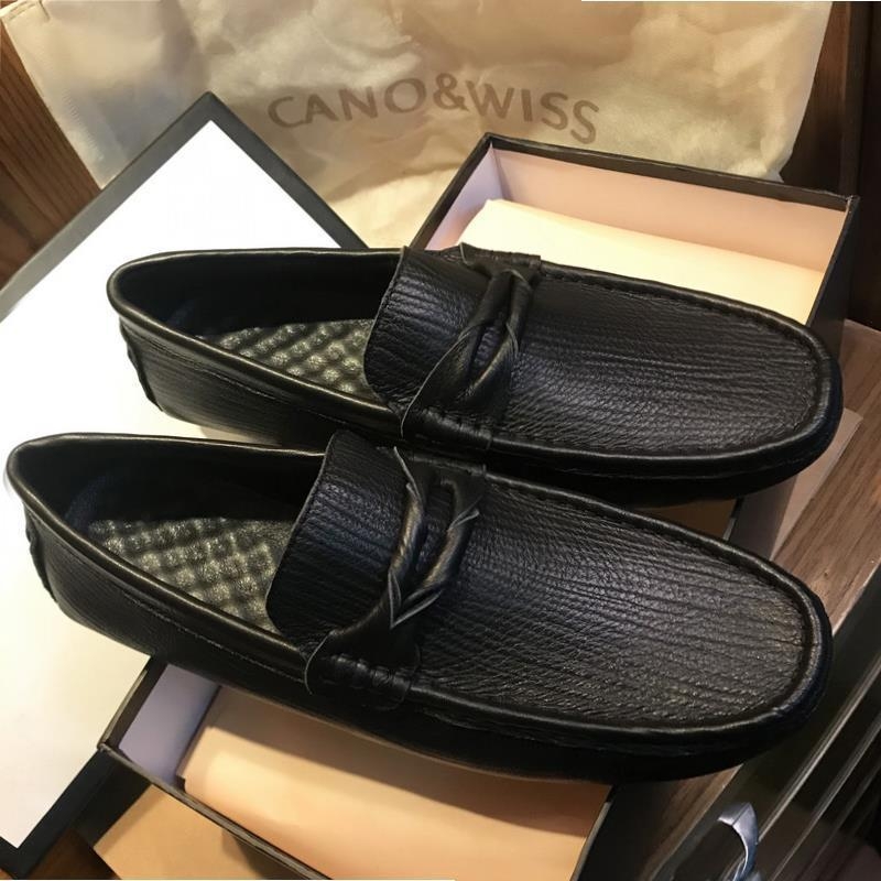 Muške kožne mokasine Slip-On za jesen, ležerni stil