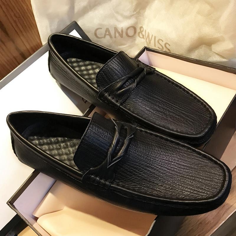 Muške kožne mokasine Slip-On za jesen, ležerni stil