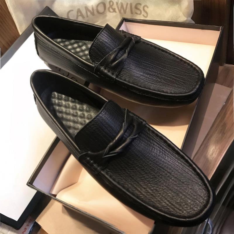 Muške kožne mokasine Slip-On za jesen, ležerni stil