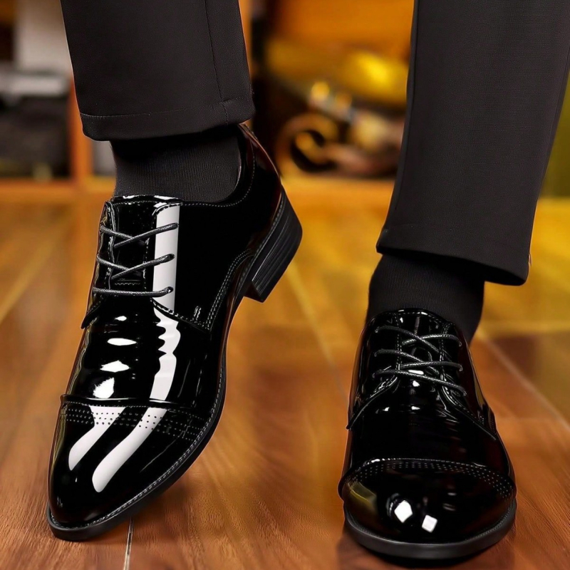 Nove muške kožne cipele poslovnog stila u britanskom duhu, otporne na habanje i klizanje, s oštrim nosom, slip-on