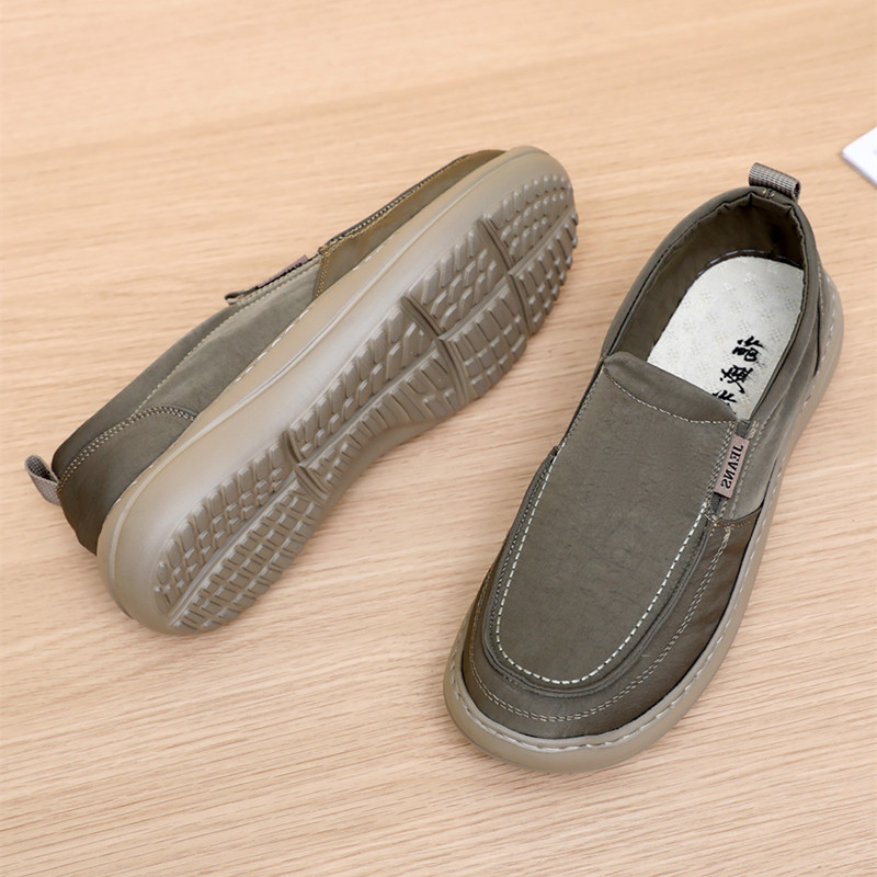 Muške proljetno-jesenske slip-on casual cipele, lagana potplata, Pekin stil platnene obuće