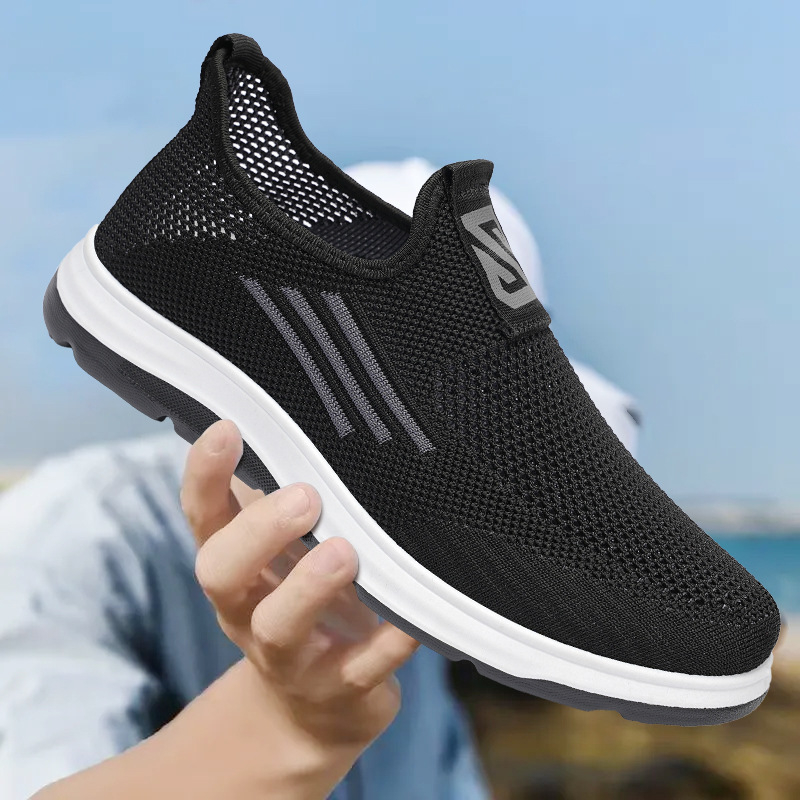 Muške slip-on tenisice s prozračnim mrežastim gornjim dijelom, udobne ljetne tenisice