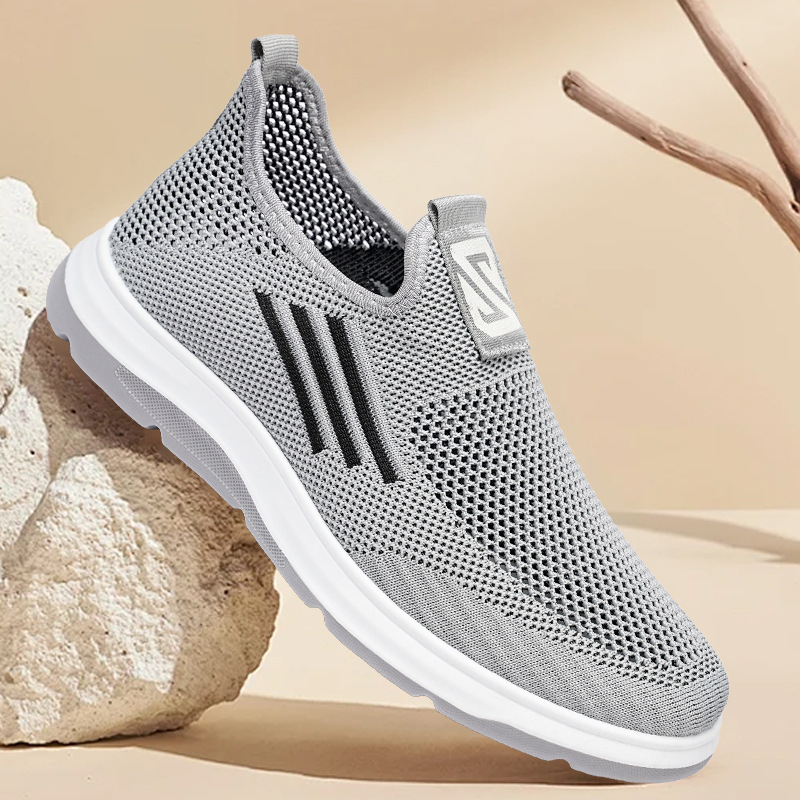 Muške slip-on tenisice s prozračnim mrežastim gornjim dijelom, udobne ljetne tenisice