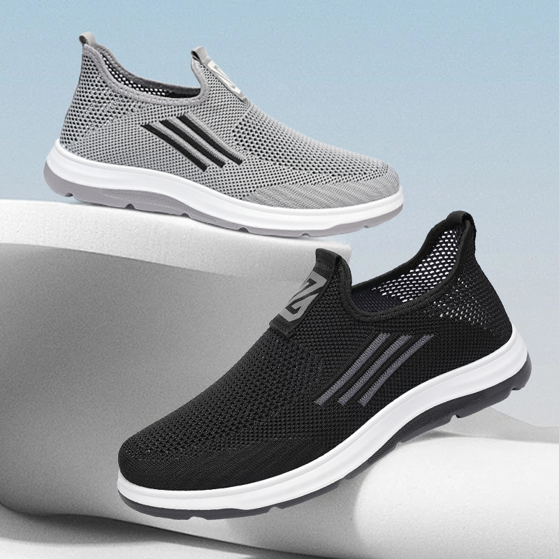 Muške slip-on tenisice s prozračnim mrežastim gornjim dijelom, udobne ljetne tenisice