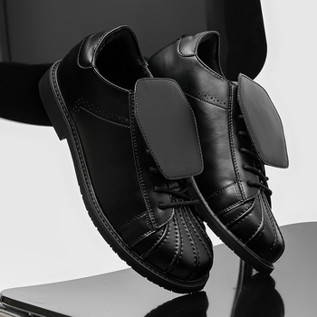 Muške casual tenisice s shell toe, kampus stil, debeli potplat za povećanje visine, model 25682-J, jesen-zima 2025