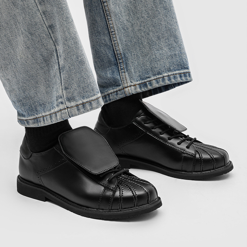 Muške casual tenisice s shell toe, kampus stil, debeli potplat za povećanje visine, model 25682-J, jesen-zima 2025