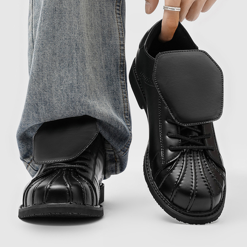 Muške casual tenisice s shell toe, kampus stil, debeli potplat za povećanje visine, model 25682-J, jesen-zima 2025