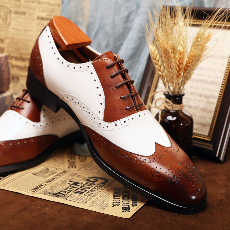 Muške brogue Casual cipele, jesen 2024, uski nos, podignuta peta, euro-američki stil