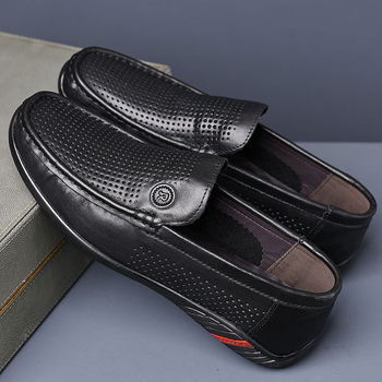 Novo: Muški casual kožni loaferi slip-on s izrezima za prozračnost, udobni za vožnju, velika veličina