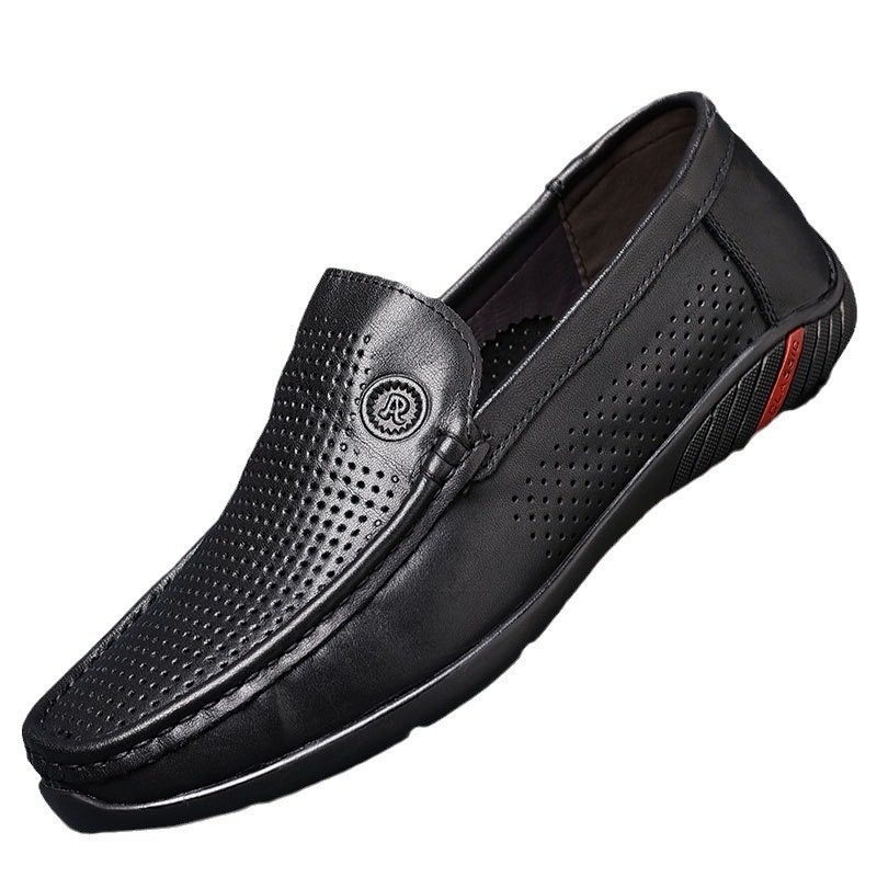 Novo: Muški casual kožni loaferi slip-on s izrezima za prozračnost, udobni za vožnju, velika veličina
