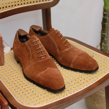 Britanski ručno izrađeni brogues od nubuka, muški, poslovno ležerni