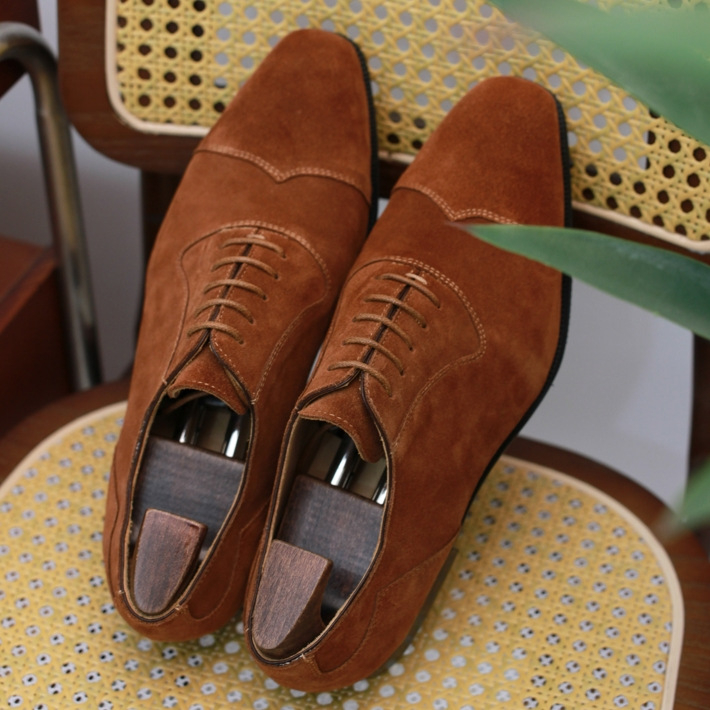 Britanski ručno izrađeni brogues od nubuka, muški, poslovno ležerni