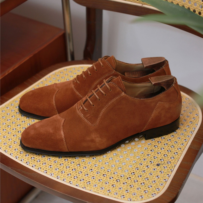 Britanski ručno izrađeni brogues od nubuka, muški, poslovno ležerni
