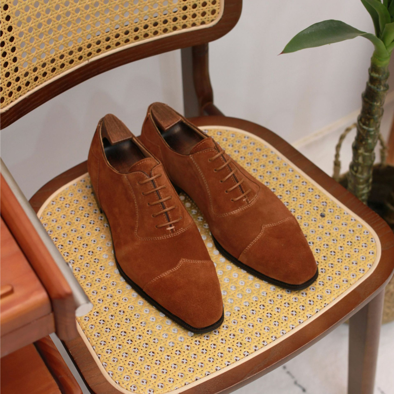 Britanski ručno izrađeni brogues od nubuka, muški, poslovno ležerni