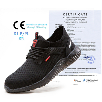 CE-certificirane muške radne sigurnosne tenisice, otporne na udarce i probijanje, gumeni potplat, svakodnevna obuća za četiri sezone, crne tenisice