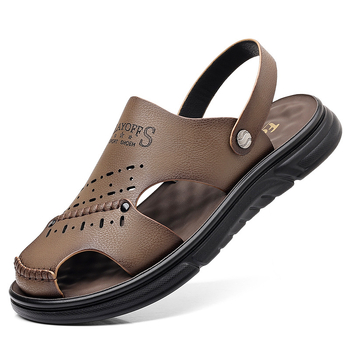 Chengfa Sandale pentru bărbați 2025, talpă moale, vârf deschis, respirante, impermeabile, antiderapante, pentru plajă și exterior