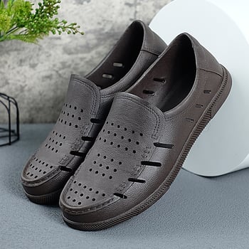 Pantofi casual din cauciuc pentru bărbați, sandale de vară pentru exterior, talpă moale și perforații respirabile