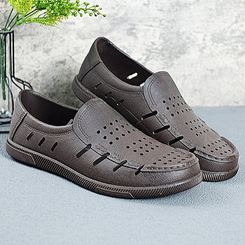 Pantofi casual din cauciuc pentru bărbați, sandale de vară pentru exterior, talpă moale și perforații respirabile