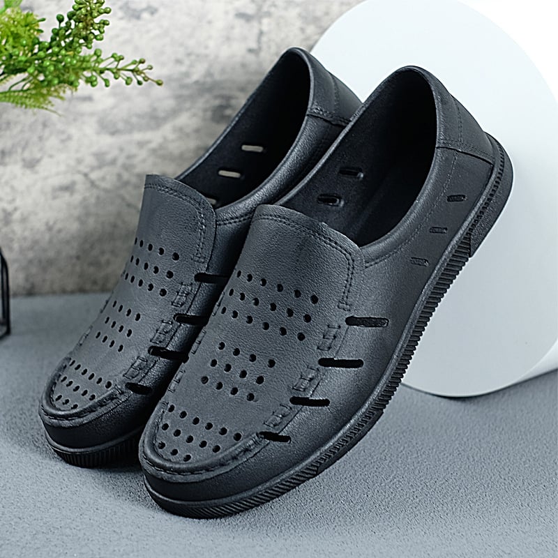 Pantofi casual din cauciuc pentru bărbați, sandale de vară pentru exterior, talpă moale și perforații respirabile