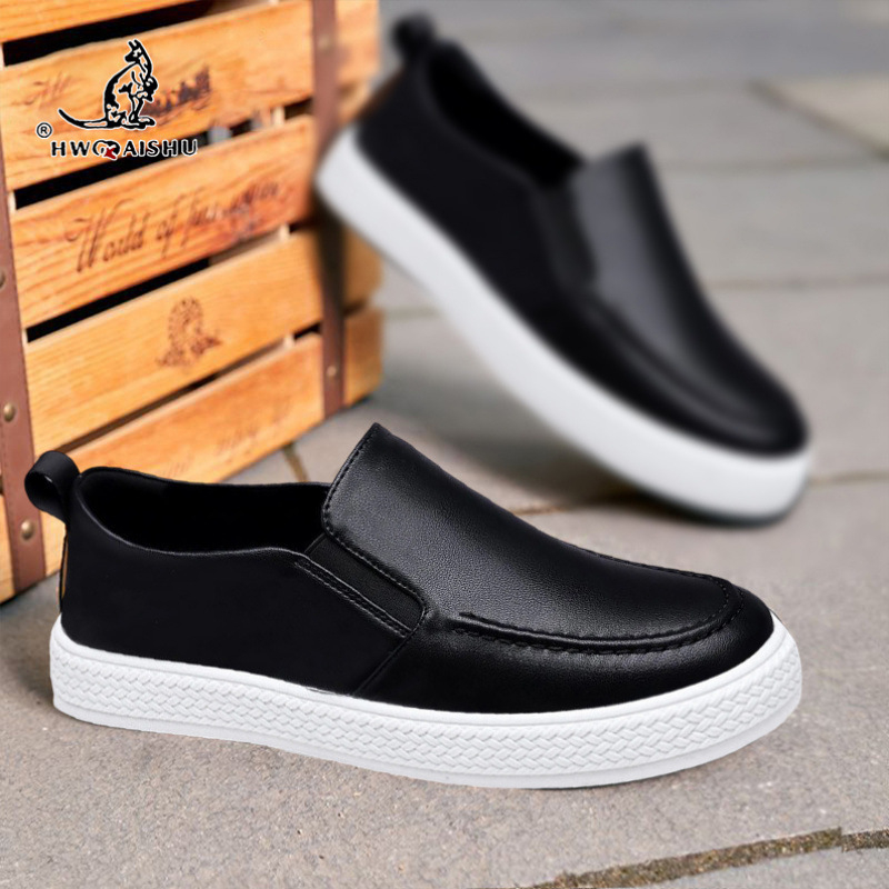 Ljetne muške slip-on mokasice, prozračne, jednobojne, casual obuće s ravnom potplatom