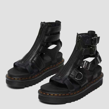 Sandale romane pentru bărbați, vară, respirabile, anti-derapare, stil înalt, cu fermoar