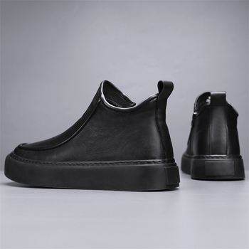 Muške PU Martin čizme za proljeće, s debelim potplatom, casual stil