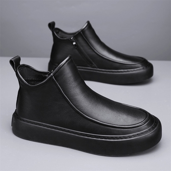 Muške PU Martin čizme za proljeće, s debelim potplatom, casual stil