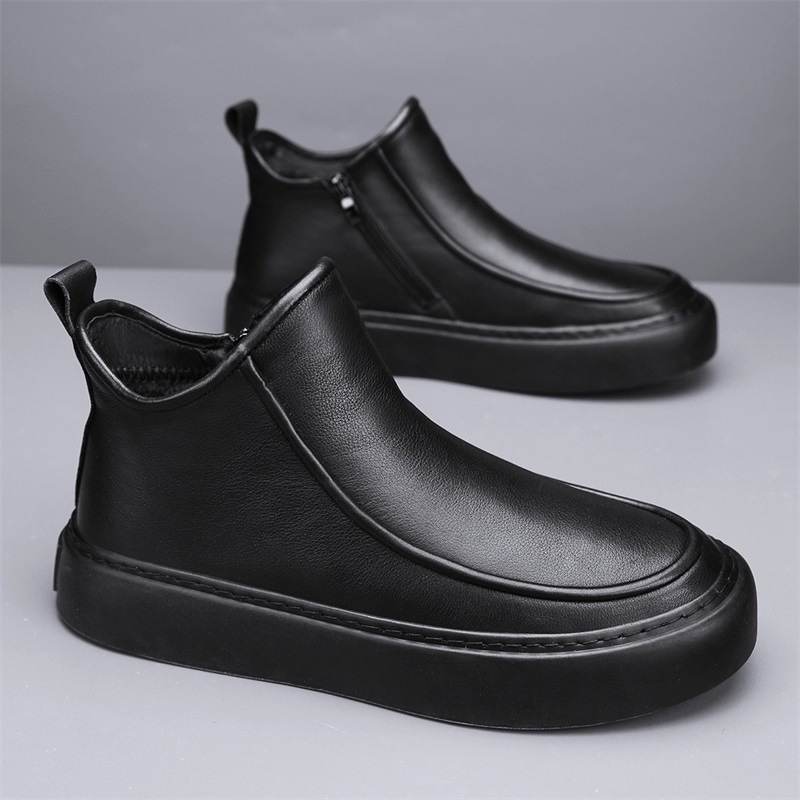 Muške PU Martin čizme za proljeće, s debelim potplatom, casual stil