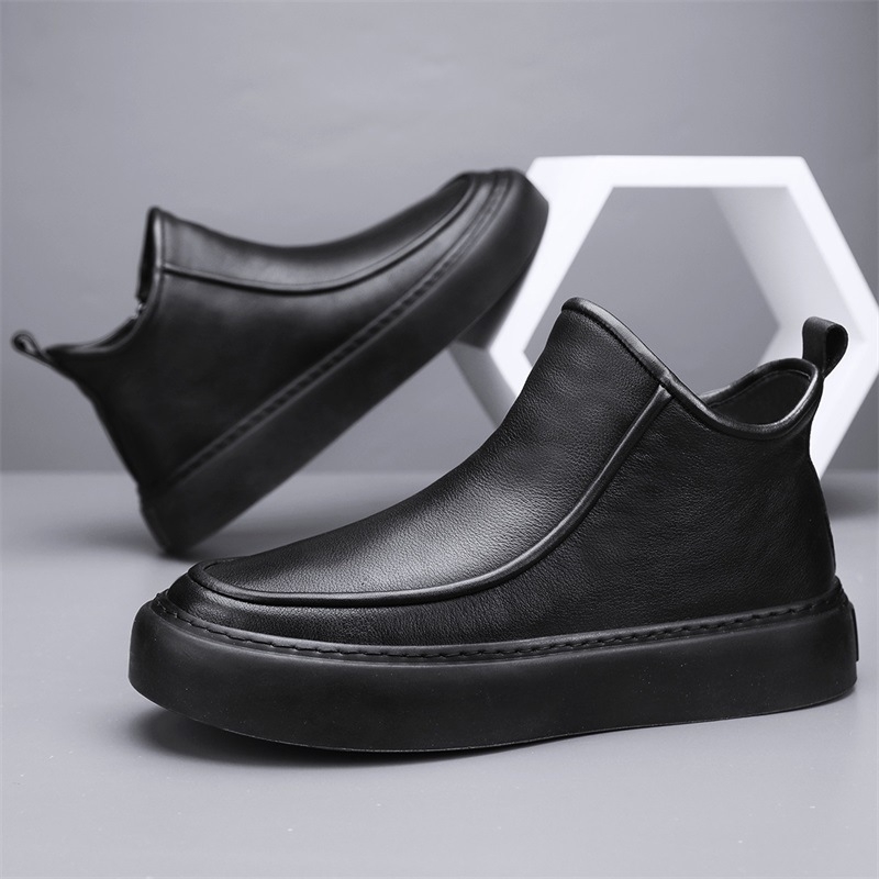 Muške PU Martin čizme za proljeće, s debelim potplatom, casual stil