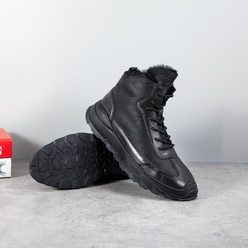 Muške zimske čizme s kožom i krznom, topla debela potplata, prozračne vanjske casual snow boots s povećanjem visine