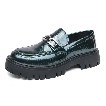 Мъжки кожени обувки в британски стил, нисък връх, slip-on, удобна мека подметка, подходящи за всички сезони, плюс размер
