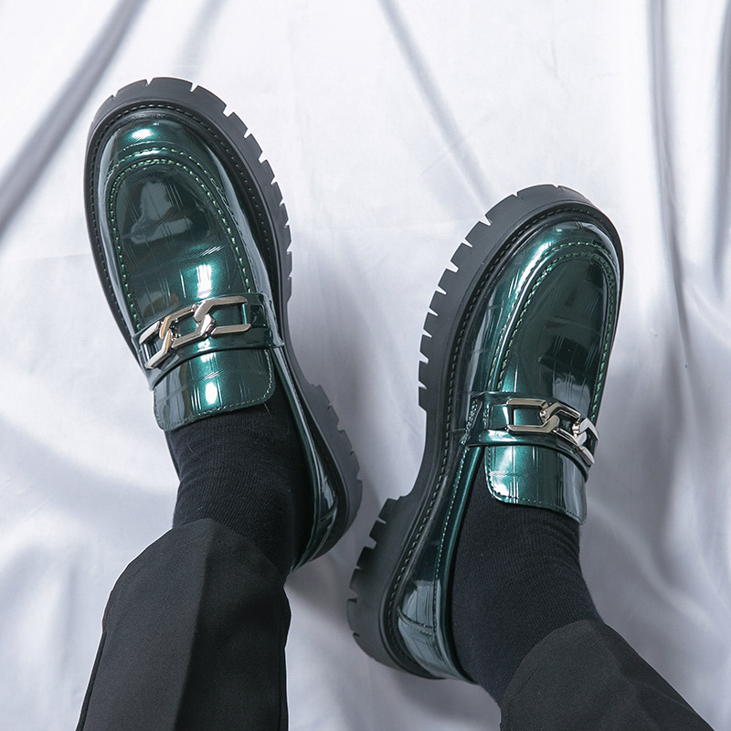 Мъжки кожени обувки в британски стил, нисък връх, slip-on, удобна мека подметка, подходящи за всички сезони, плюс размер
