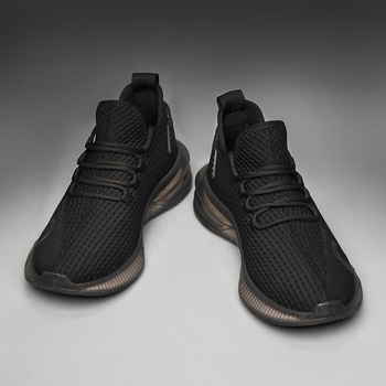 Нови мъжки Flyknit маратонки, дишащо мрежесто горнище, тънко омекотяване и подметка попкорн, стилни и универсални спортни обувки