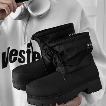 Snow boots Big-Toe Paris za muškarce i žene, s debelim potplatom, povećanjem visine, protuklizne, vodootporne, s vezicama, vanjske skijaške čizme