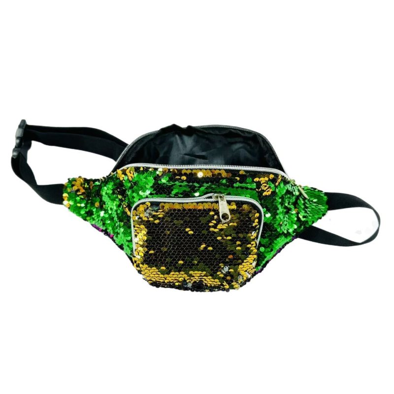 Pojasna torba sa šljokicama, unisex, sportska torba preko ramena