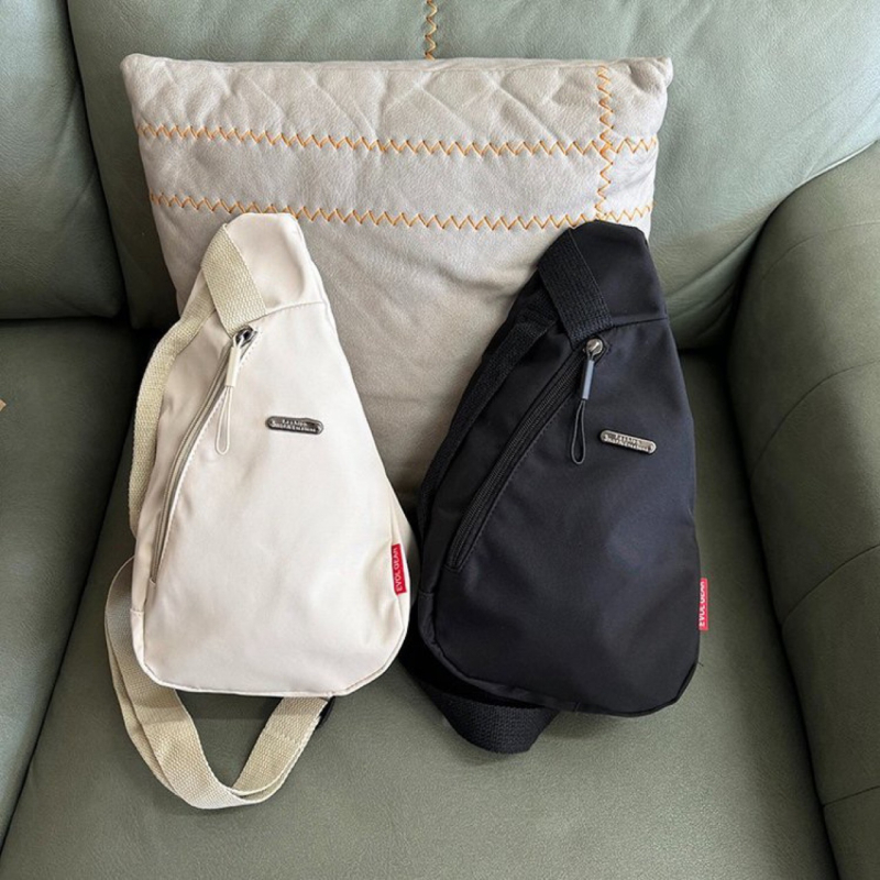Unisex nylon torba za ramena s džepom za telefon – crossbody, svakodnevni sportski stil, mali ruksak
