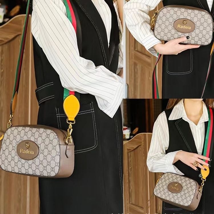 Torba od prave kože s glavom tigra, 2026. nova vintage mala crossbody torba za proljeće-ljeto, monogram uzorak, ženska torba za nošenje preko ramena