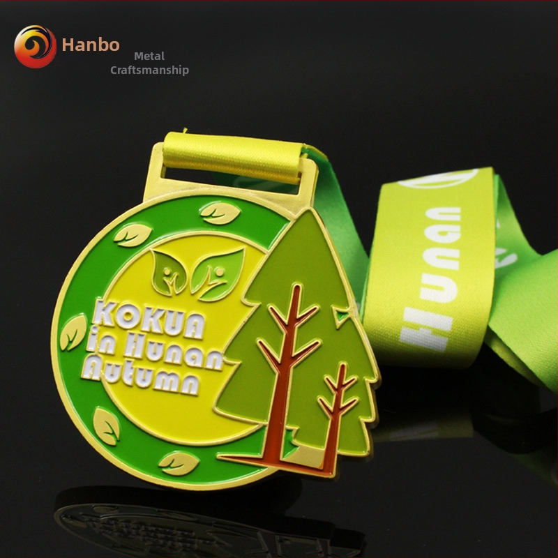 Vlastná kovová medaila s enamelom pre maratónske podujatia a športové akcie