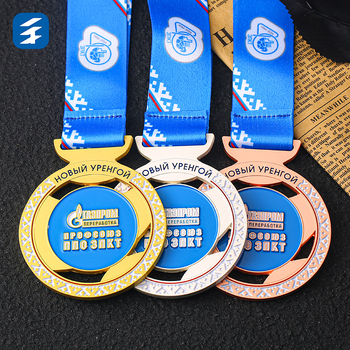 Mat zlatne, srebrne i bakrene medalje za događaje – prilagođene metalne spomen medalje s naramenicom za korporacije i škole maratona